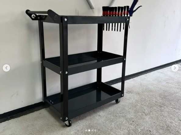 Візок для інструменту 3 полички на колесах тележка для инструмента