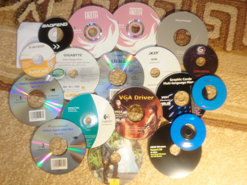 3грн ПОШТУЧНО Красивые диски с драйверами и не только