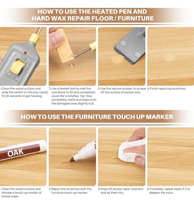 Zestaw naprawczy do podłóg/mebli z drewna