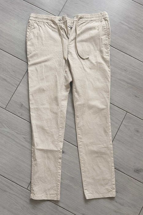 Spodnie Beżowe Chinosy 33 Slim Fit Casual