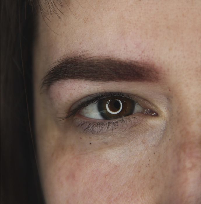 Перманентний макіяж. Брови. Пудрова техніка. Градієнт. Натуральні