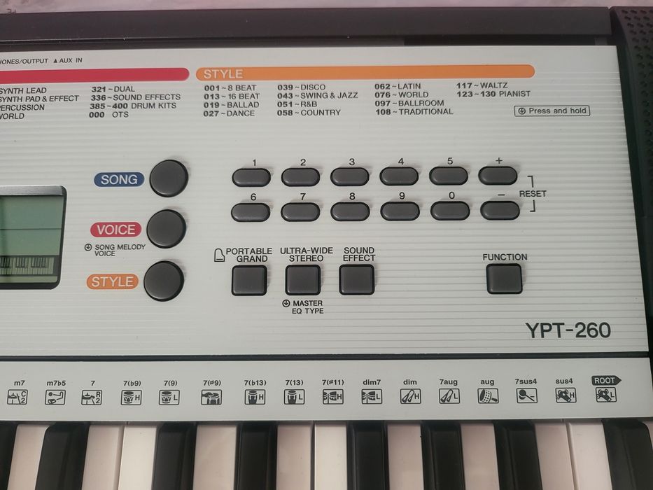 Teclado de iniciação Yamaha YPT-260