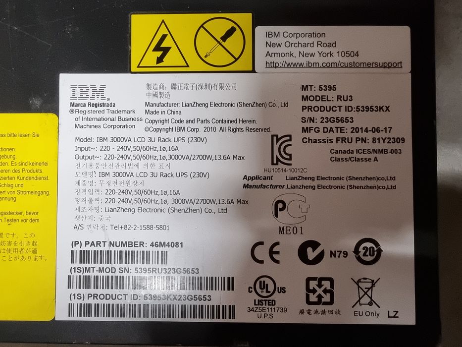 Zasilacz awaryjny UPS IBM 5395KX 3000 VA 2700 W