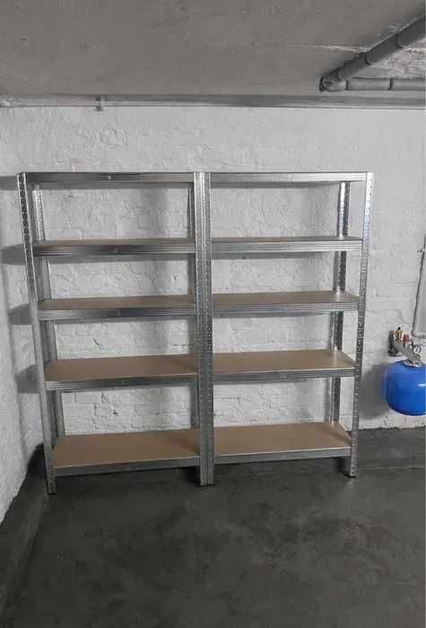 2x Regał metalowy magazynowy 150x75x30 cm 5 półek 625 kg ocynk
