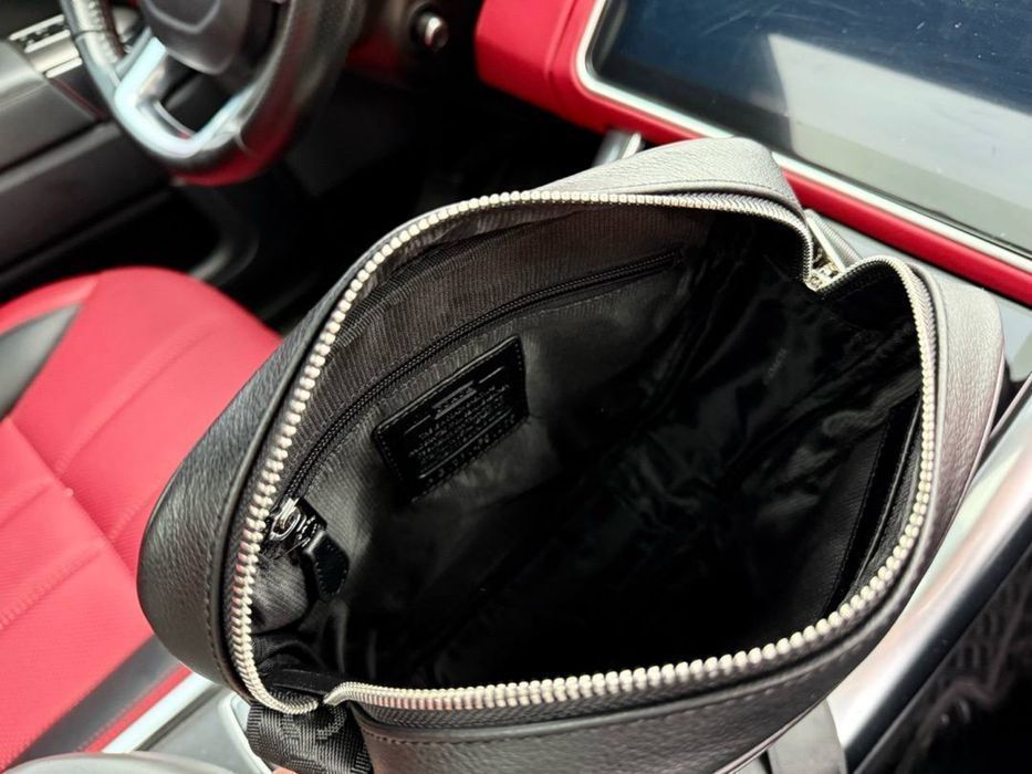 Мужская сумка на через плече  с натуральной кожи Coach чоловіча сумка