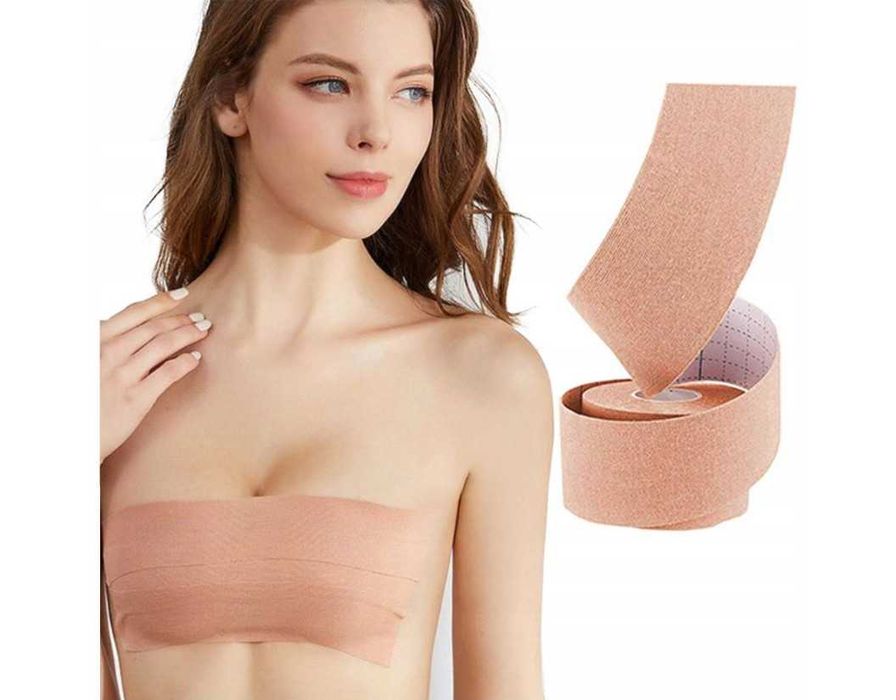 Taśma unosząca i modelująca biust boob tape beżowy