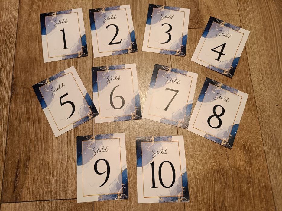 Numery na stoły 1-10