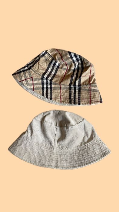 Вінтажна двостороння панама Burberry / Burberrys клітинка