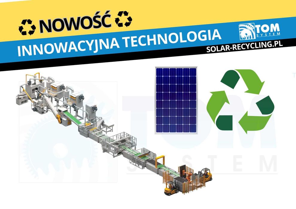 Linia recyklingowa recykling do paneli fotowoltaicznych słonecznych
