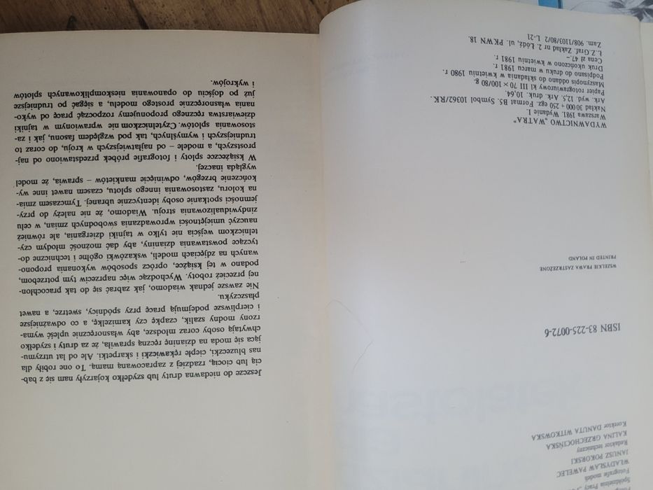 Dziewiarstwo, ściegi, dzianina, szydełkowanie,wzory-7 tytułów + bonus