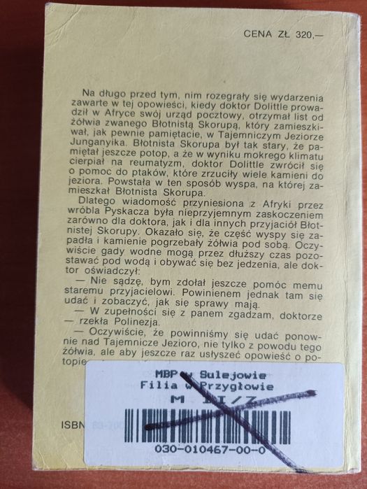 Hugh Lofting "Doktor Dolittle i Tajemnicze Jezioro"