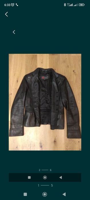 Пиджак женский кожаный XL