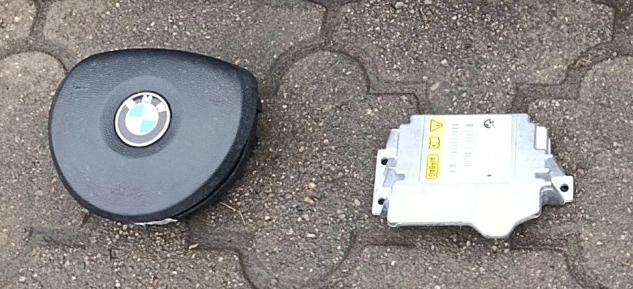 BMW E90 airbag poduszka kierowcy pasażera sensor komplet E91 stan bdb bez uszkodzeń oryginał
