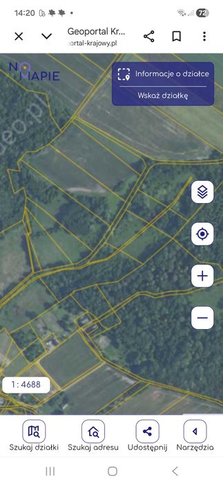 0,93 ha działka rolna.