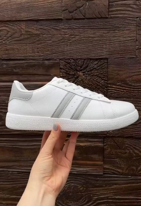 ‼️ РОЗПРОДАЖ шкіряні кросівки жіночі білі кеди на весну і літо 36 - 41