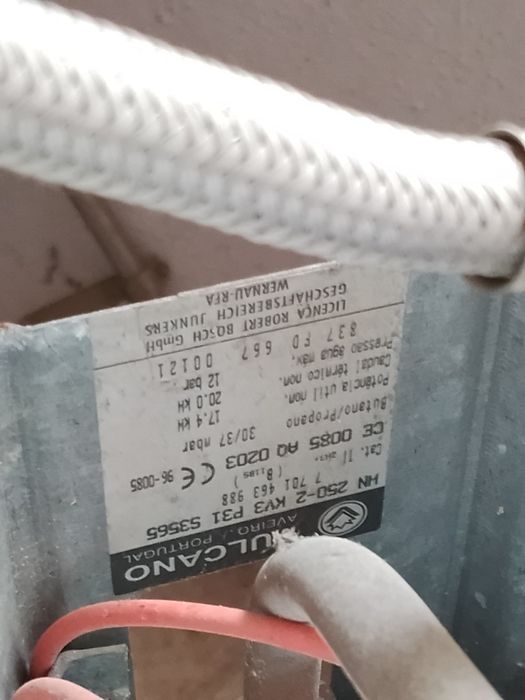 Esquentador Vulcano botija manual