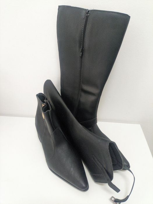 Botas pretas 2 em 1