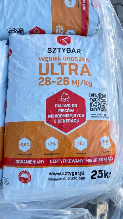 Eko-groszek 25kg SZTYGAR 28-26 Mj/kg