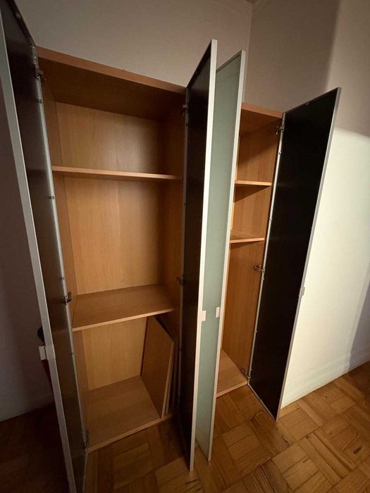 Móvel / Armário IKEA BESTA Duplo  - cor Bétula c/ Portas Vidro (120x42x192 cm) - 5 unidades disponíveis