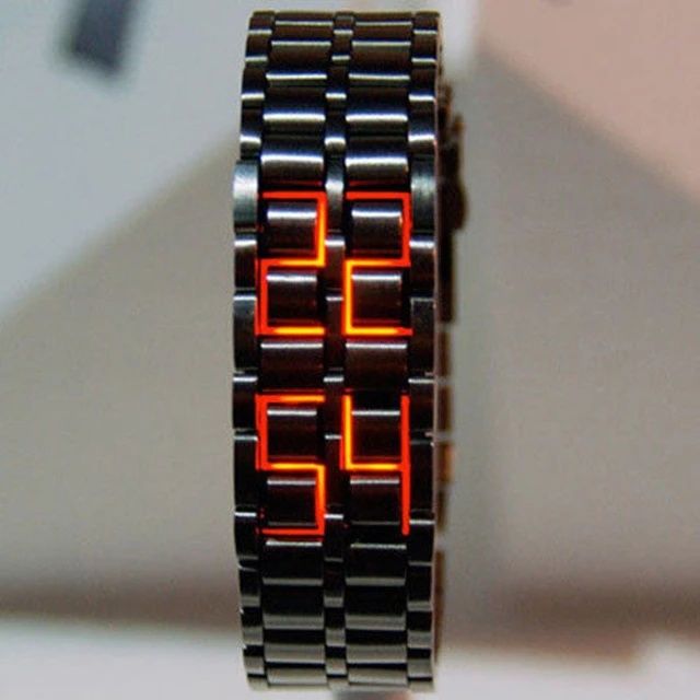 Zegarek LED Samurai, Lawa