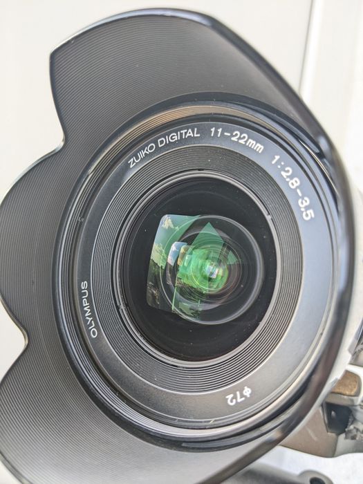 Olympus 11-22mm f/2.8-3.5 м4/3 MFT адаптер+бленда