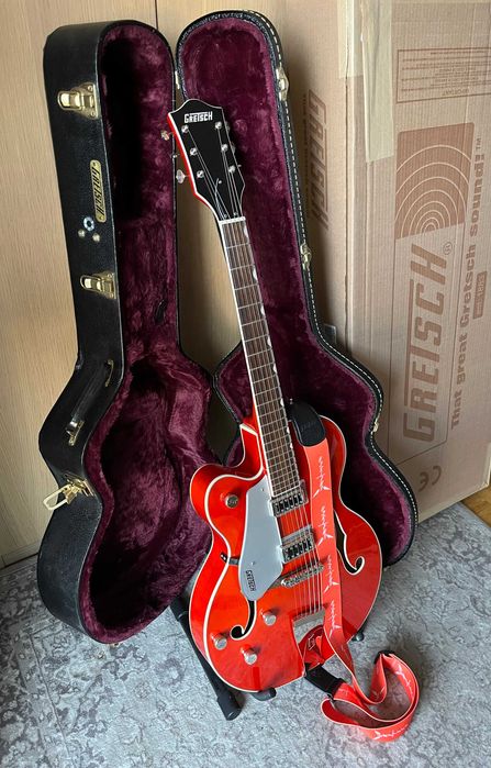 Gretsch G5420LH (Orange Stain) – leworęczna gitara + futerał i dodatki
