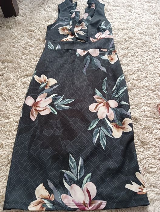Sukienka ,etui,jesień ,kwiaty rozm XS/s