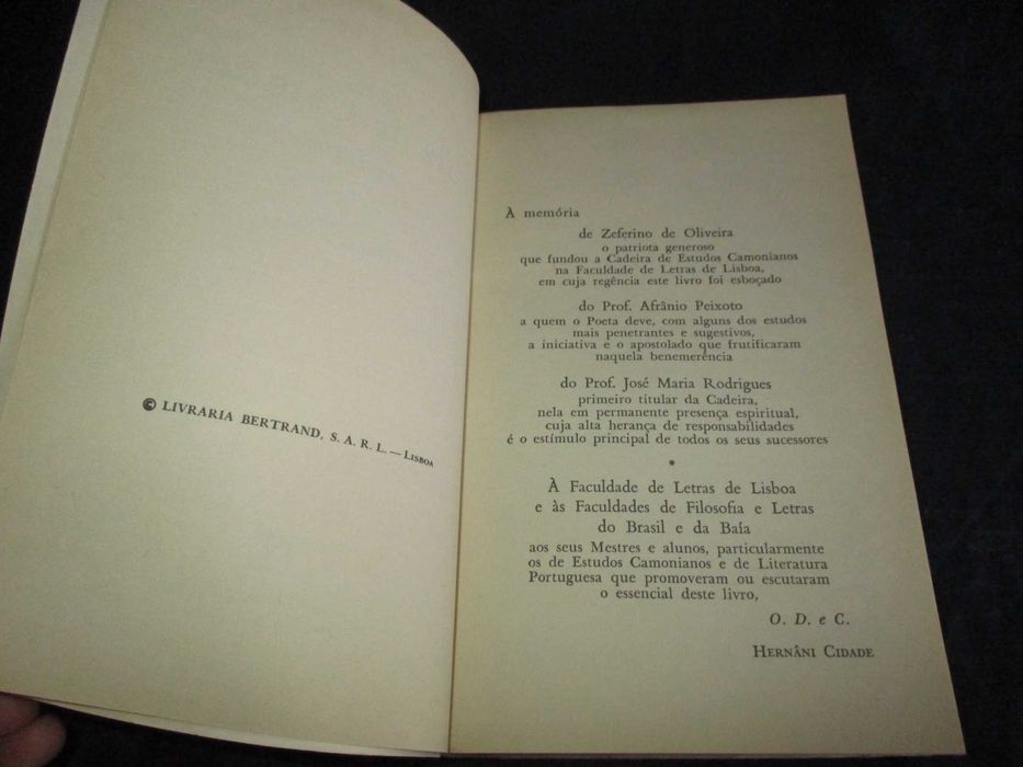Livros Luís de Camões O Lírico O Épico Hernâni Cidade