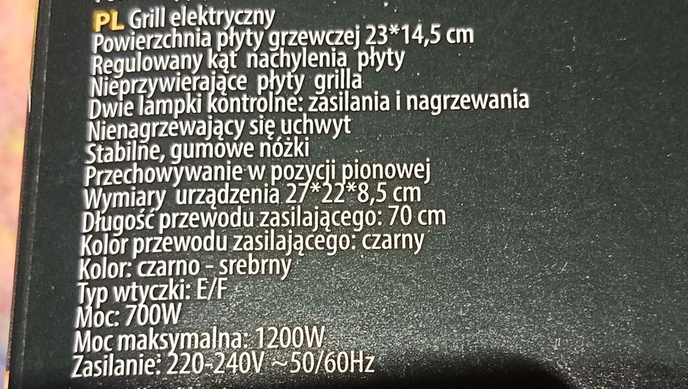 Grill elektryczny Adler AD 3052 opiekacz toster 1200 non-stick