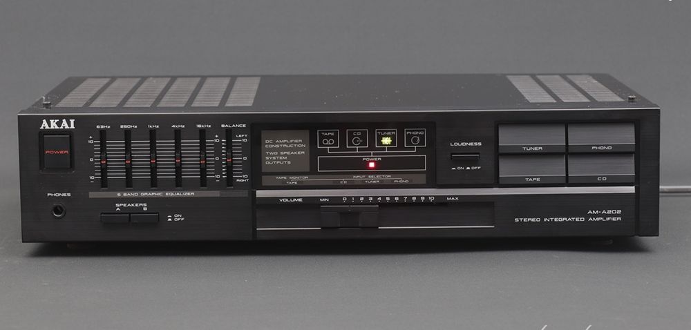 Akai AM-A202 Stereo Integrated Amplifier підсилювач 1986р. 80 Watts