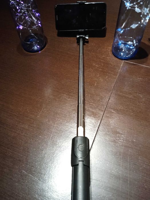 Suporte para Selfie com Base de Três Pernas Rotação de 360 Graus