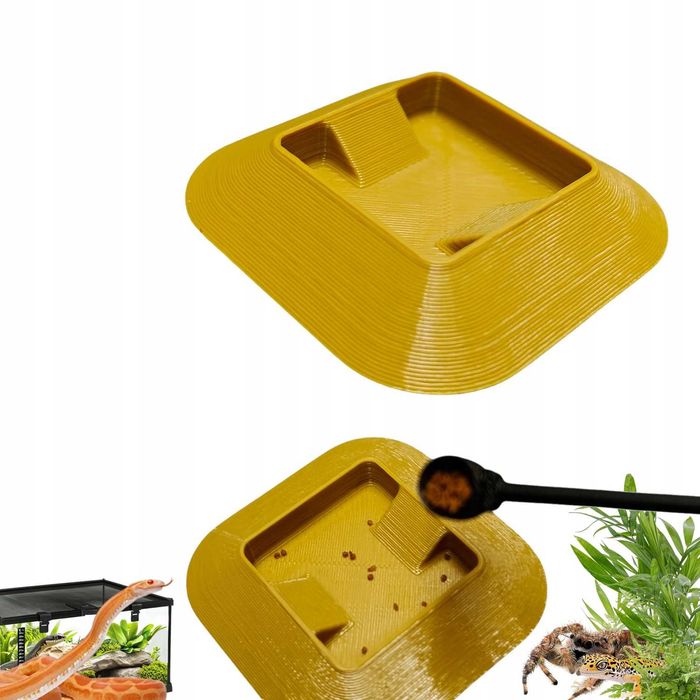 Mała Miska do Terrarium dla Pająka modliszki gadów Stojąca karmnik