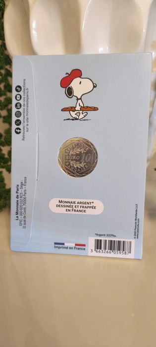Coincard França 10€ Snoopy (Peanuts)