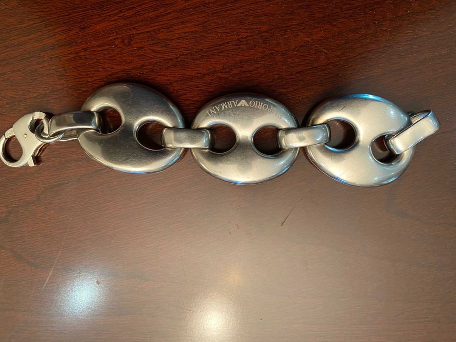 Pulseira e colar pendente EMPORIO ARMANI, em prata