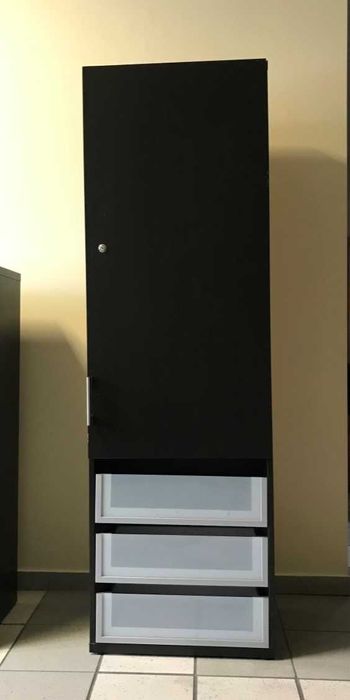 Szafa biurowa 60 x 41 x 192 ciemny brąz - regał, meble biurowe