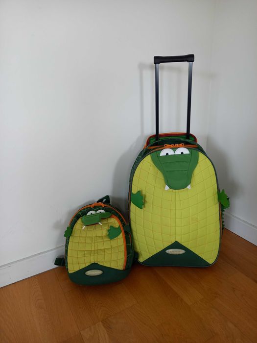 Walizka 50 cm i plecaczek Sammies by Samsonite krokodyl
