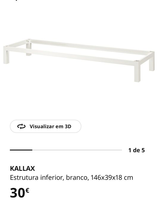 Estrutura inferior para móvel kallax