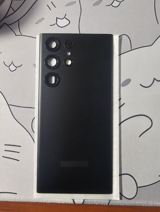 Задня кришка Samsung S918 Galaxy S23 Ultra чорна, Phantom Black, оригінал PRC + скло камери