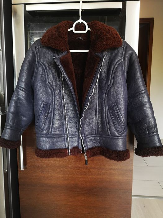 Kurtka z prawdziwej skóry z kożuchem, 8-10 lat