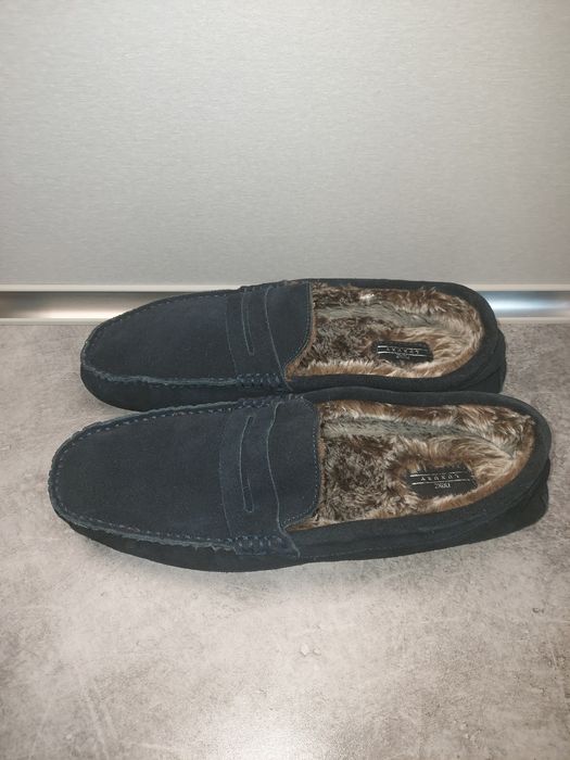 Next Luxury kapcie roz.47 skóra naturalna zamsz , Regular Fit