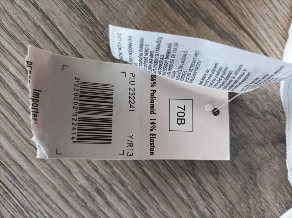 Biustonosz Push up rozm 70B Nowy