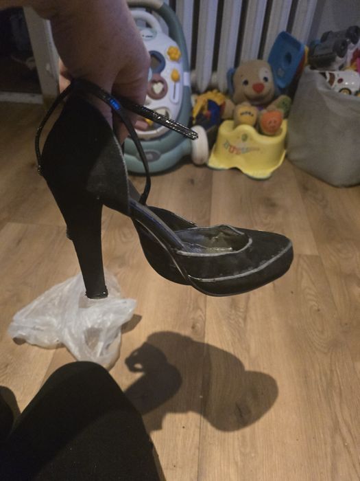 buty na obcasie czarne 36