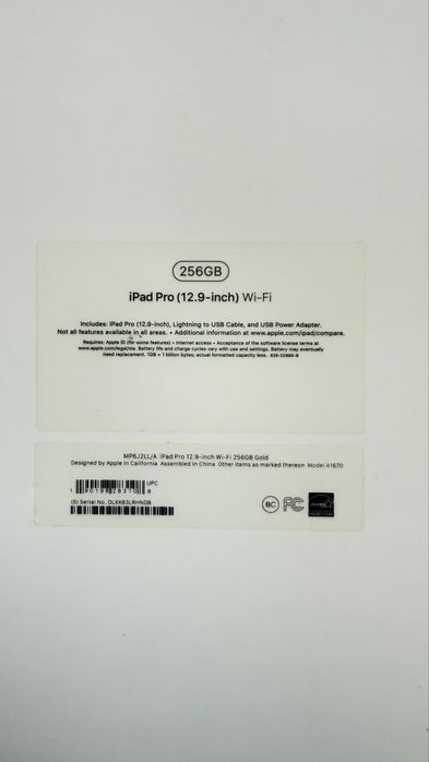 iPad 12,9" 256GB wi-fi