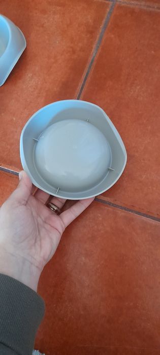 Tabuleiro/caixa de areia e comedouro