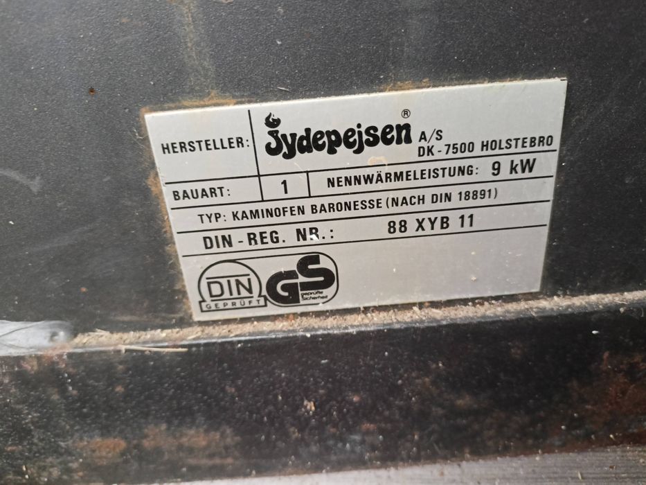 Piec kominek duński Jydepejsen DK-7500 Holstebro 9kW