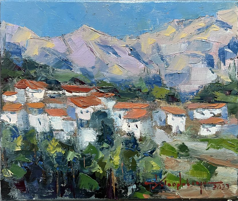 Pintura a óleo - Aldeia São Simão