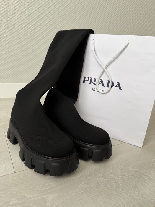 Чулок сапоги ботинки в стиле прада ботфорты
