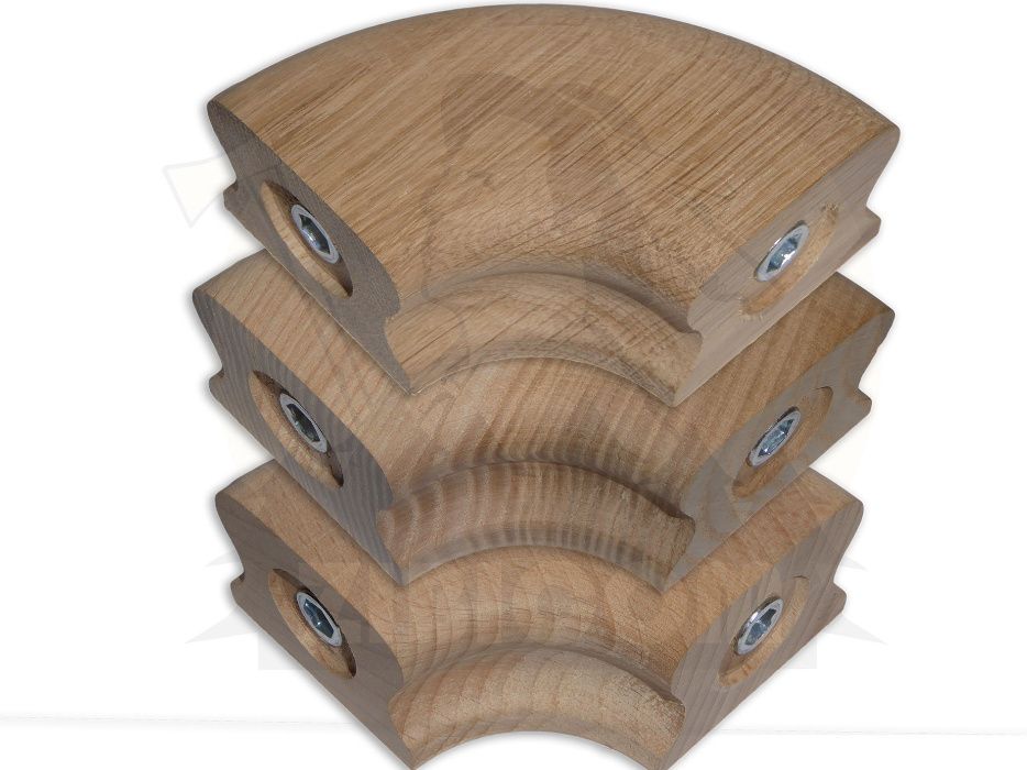 Kolanka drewniane do Poręczy Omega 90 stopni