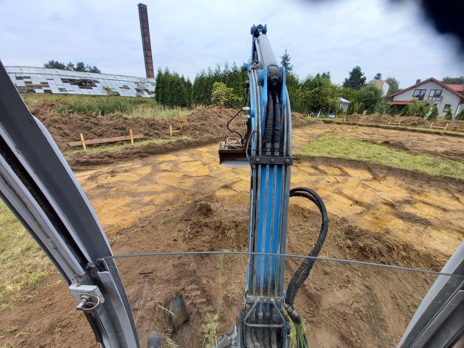 usługi minikoparką,przyłącza wod.-kan.