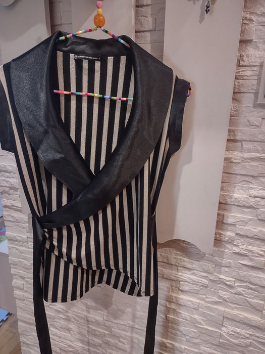 Bluzka sylwestrowa złota nitka z  atłasem